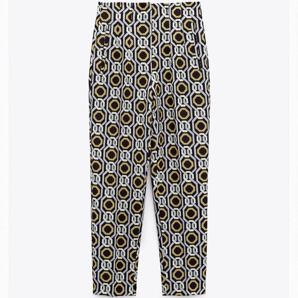 ⚡︎Zara High Waist Geometric Patterned Pants ⚡︎ - Picture 2 of 11